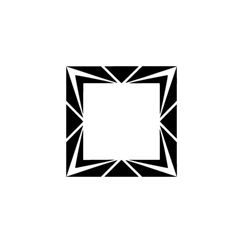 Geometric Black And White Frame Element vector