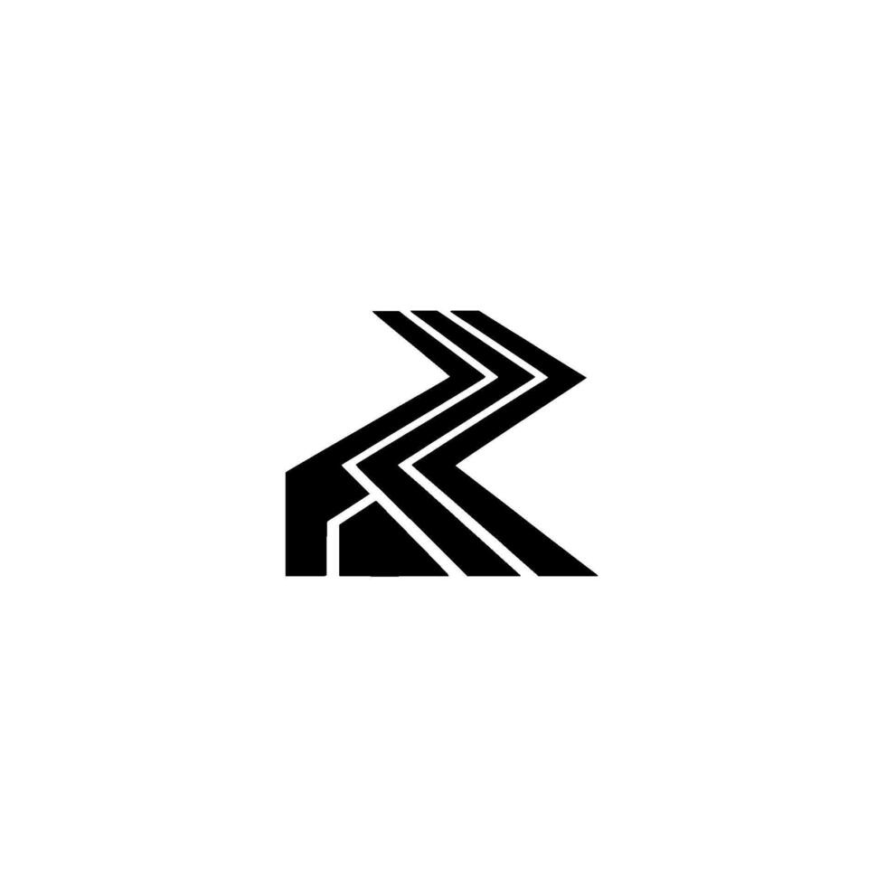 Geometric Abstract Black Arrow On White Background vector