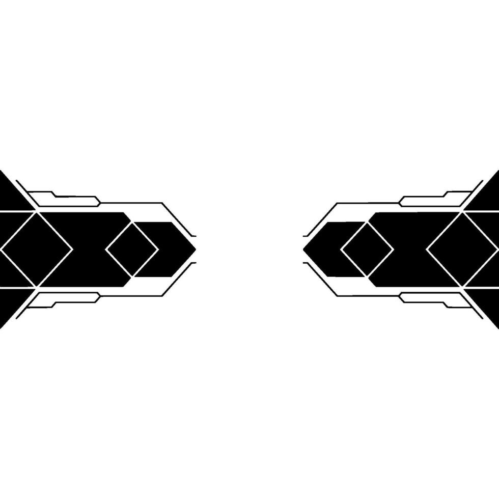 Geometric Abstract Black White Technology Background vector