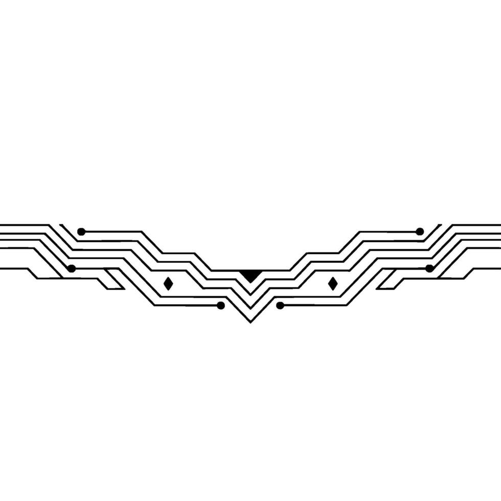 Minimalist Circuit Board Element On Light Background vector