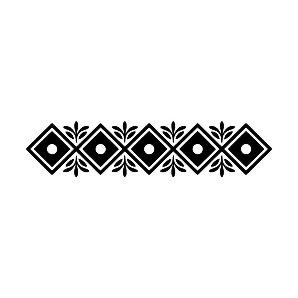 Geometric Border With Leaf Accents Minimalist vector