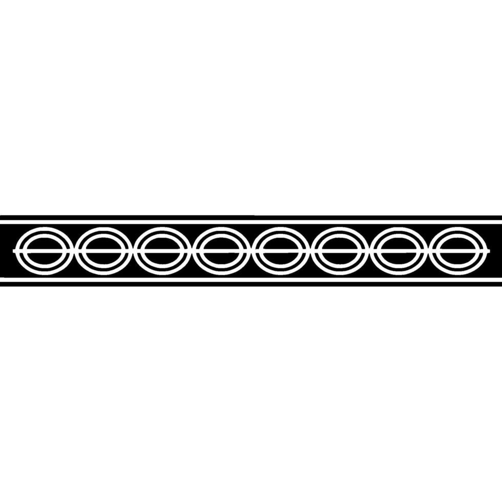 Geometric Black And White Border On White Background - Simple vector