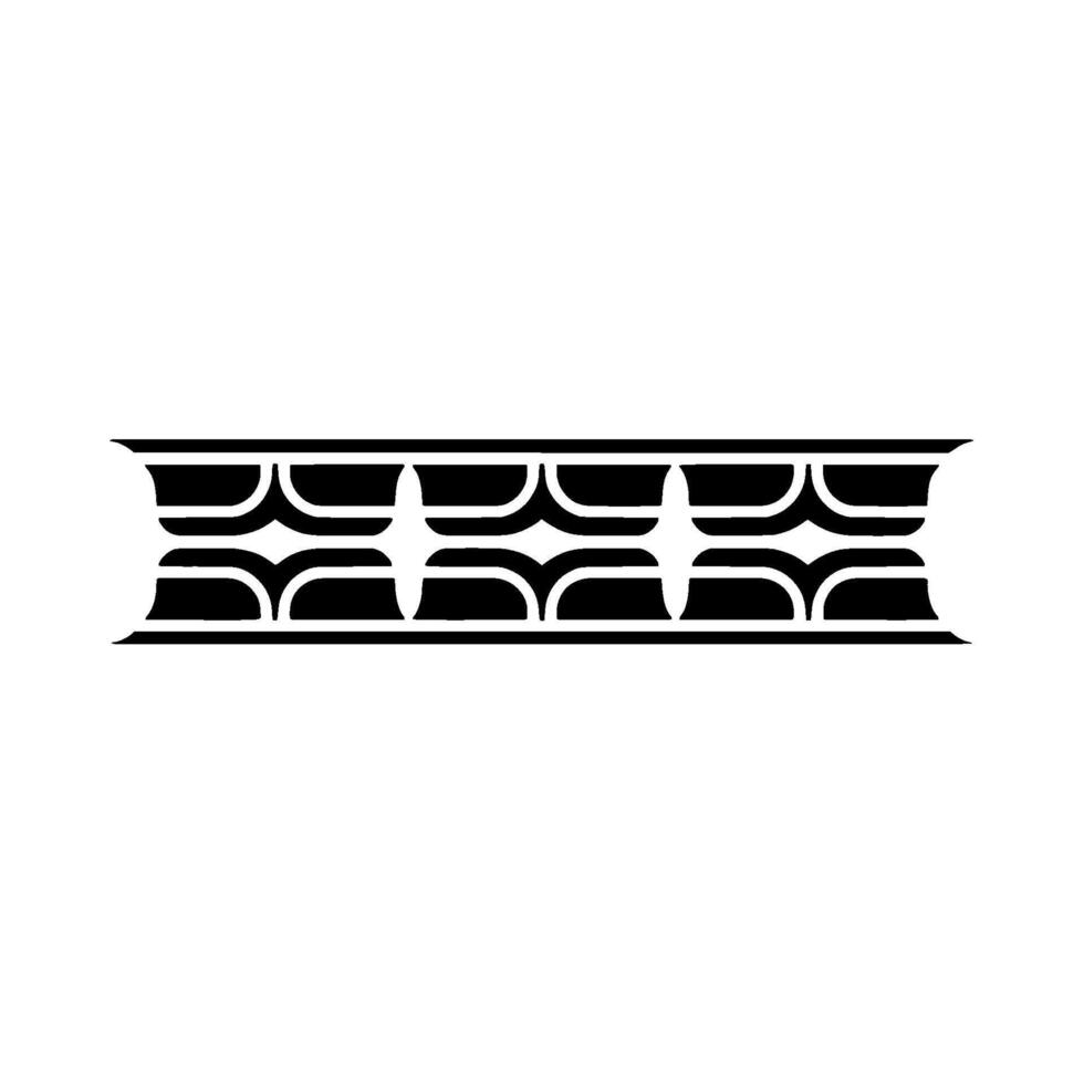 Geometric Black And White Border Element, Minimalist vector
