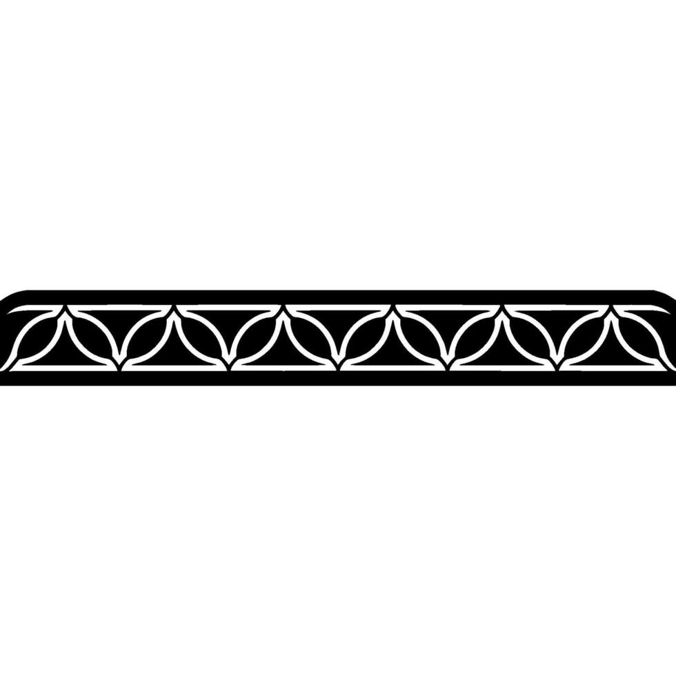 Geometric Black And White Patterned Border Modern vector