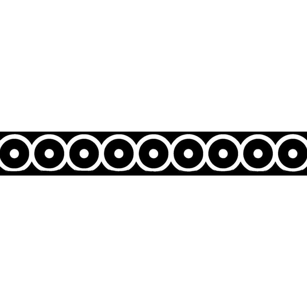 Abstract Black And White Circle Border On White Background vector