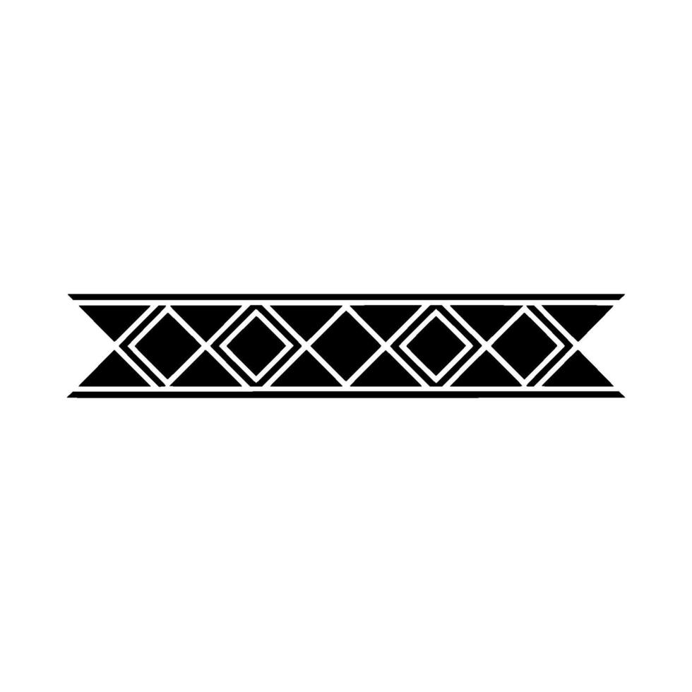 Geometric Black Diamond Ribbon, Minimalist vector