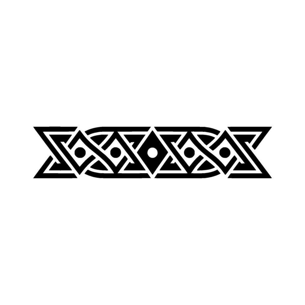 Geometric Black And White Border Element, Modern Minimalist Style vector