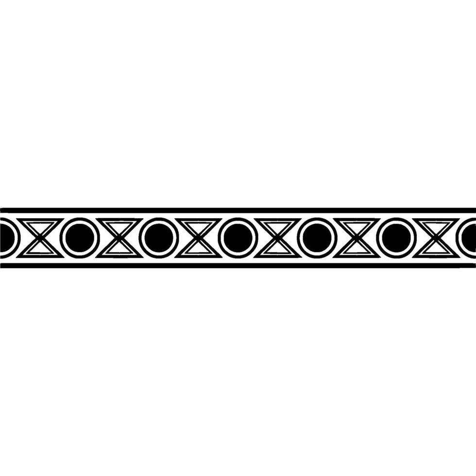 Minimalist Geometric Border With Repeating Patterns vector