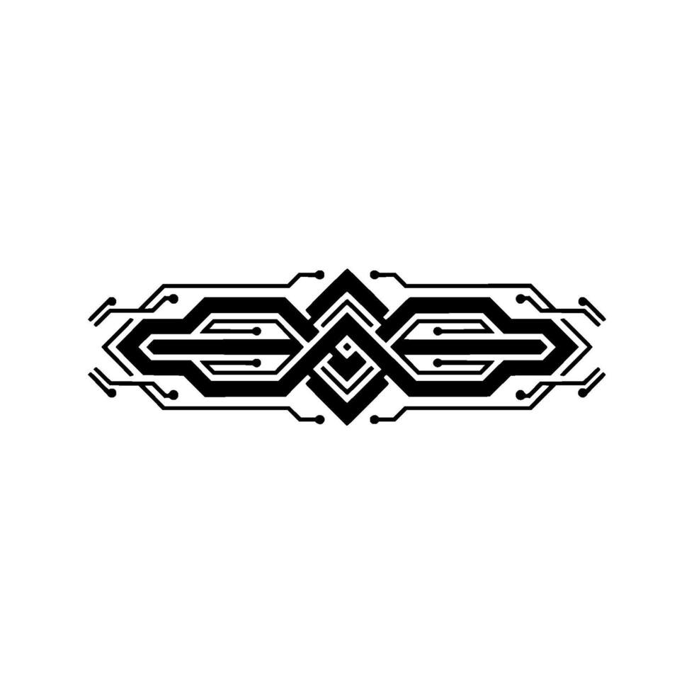 Abstract Tech Circuit Element, Modern Geometric vector