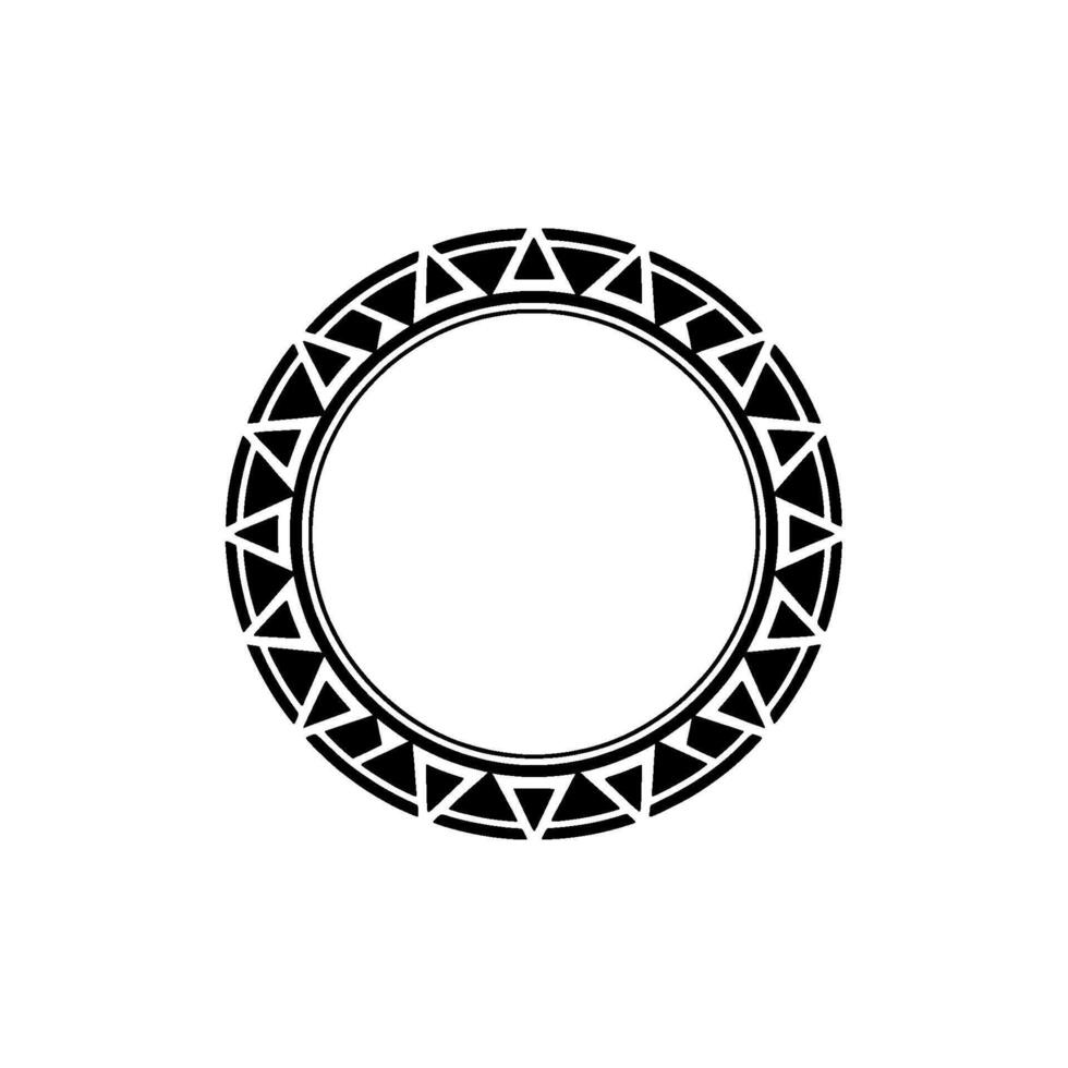 Geometric Circle with Triangles Minimalist Element vector