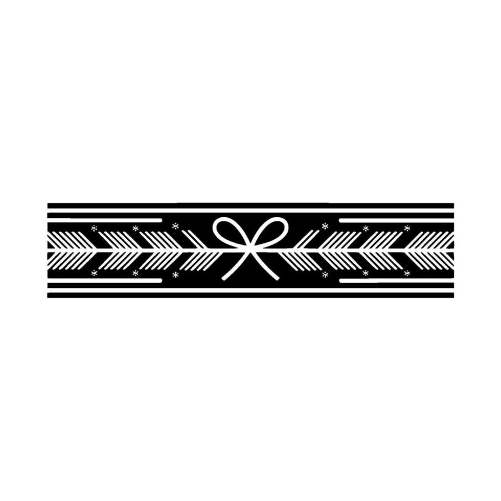Minimalist Black and White Geometric Decorative Border Element vector