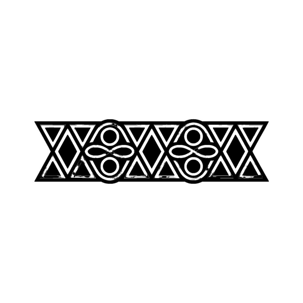 Geometric Band Ornament Minimalist Black, White, and Gray vector