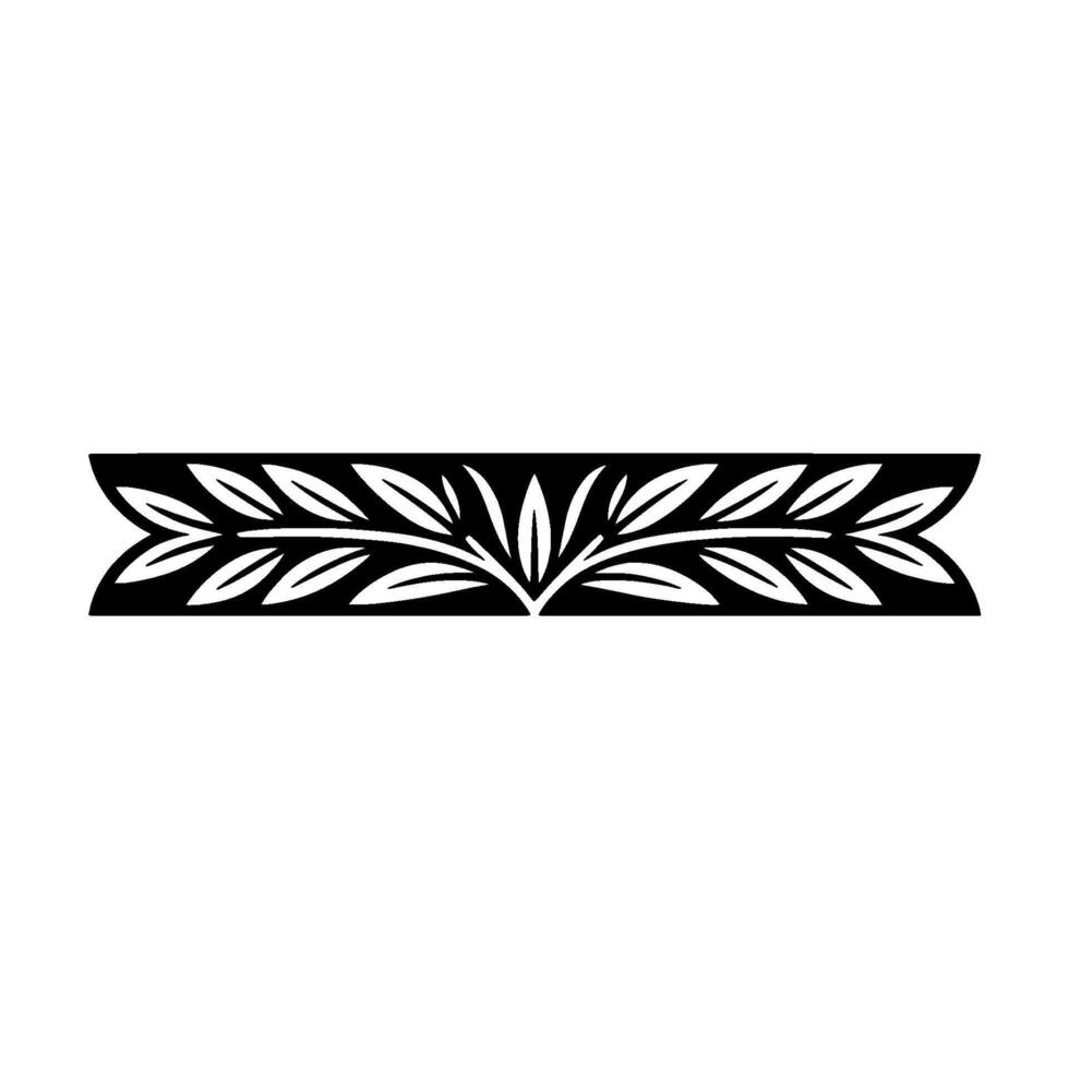 Minimalist Leafy Border on White Background vector