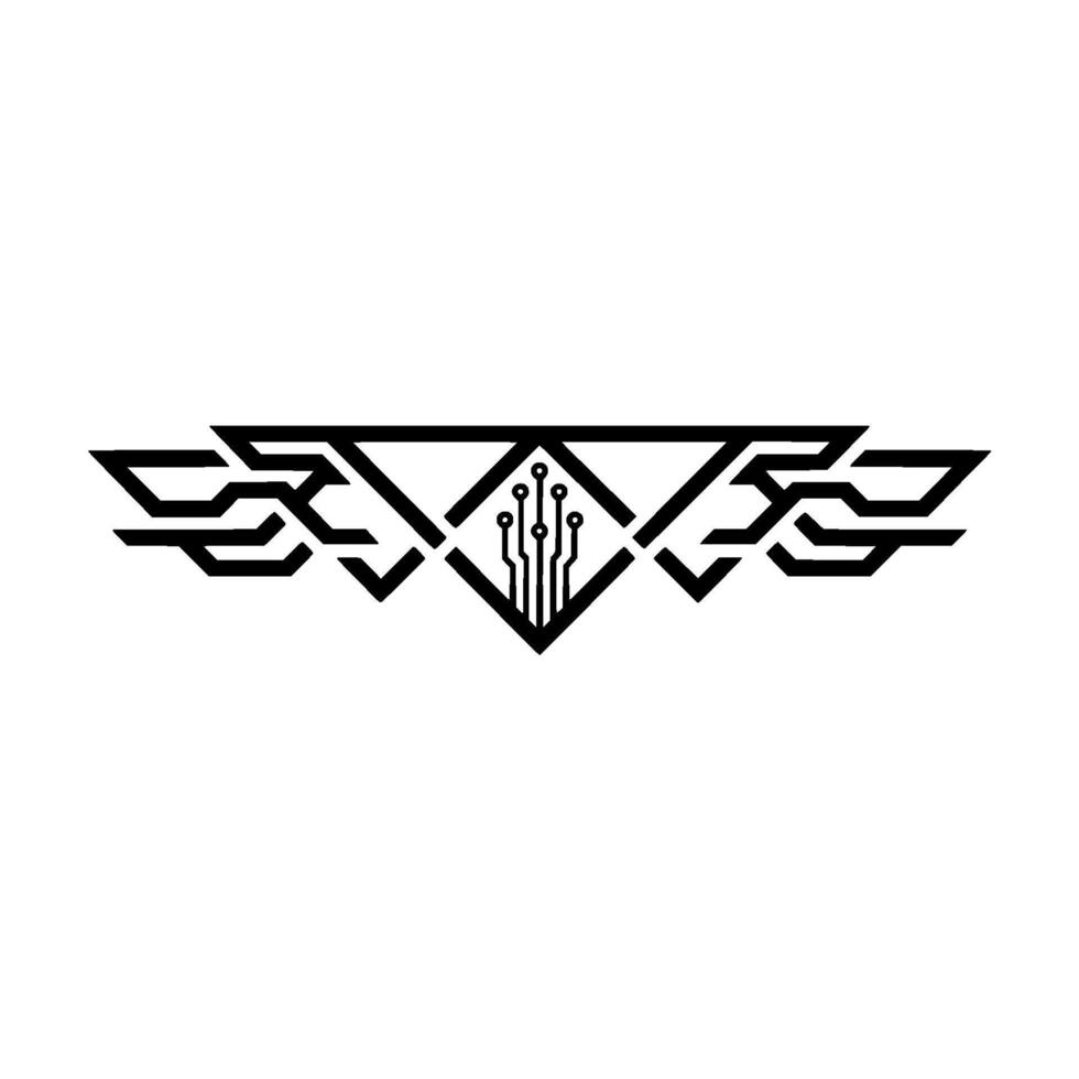 Geometric Tech Element Circuitry and Lines vector