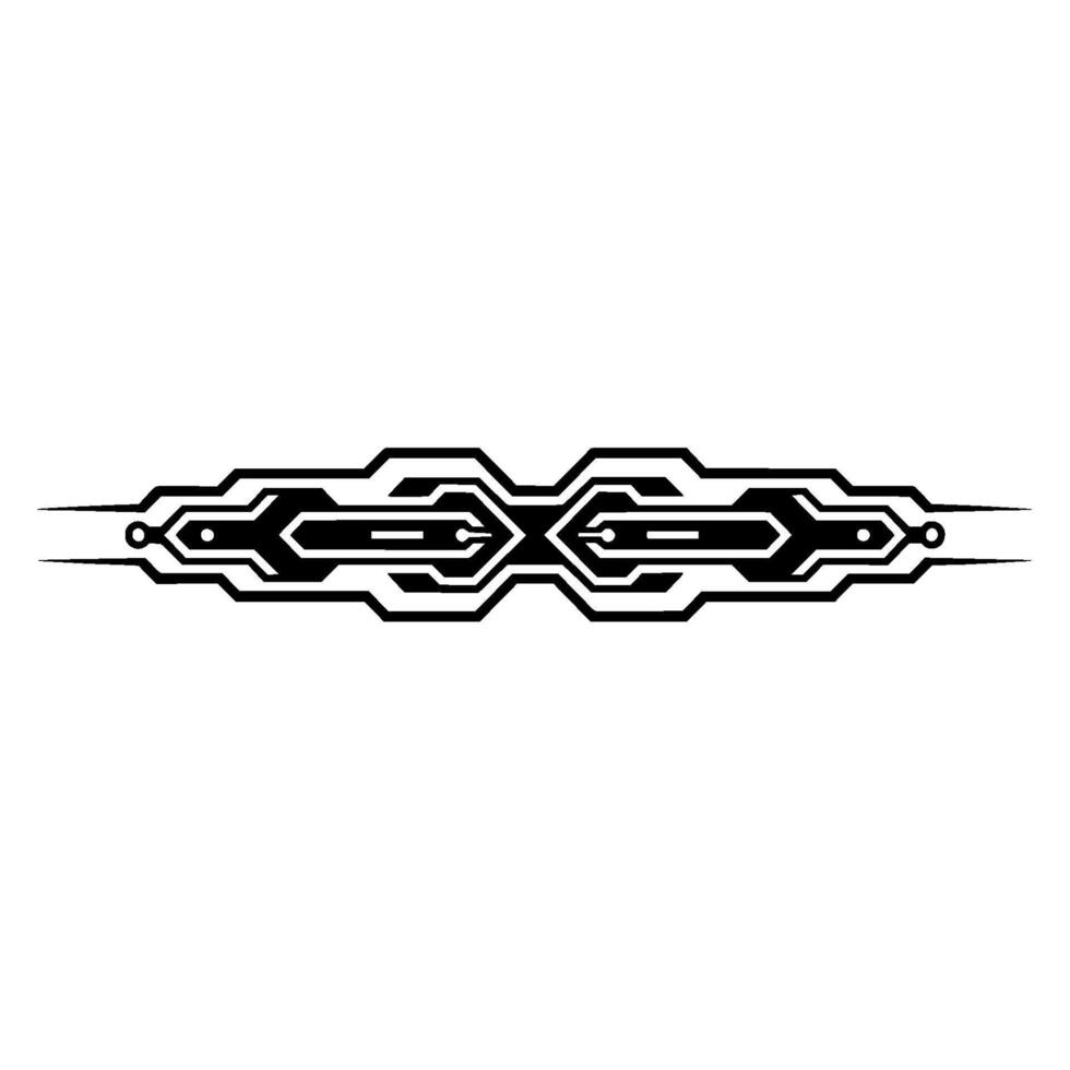 Tech Border, Modern Geometric Ornament, Digital Circuitry vector