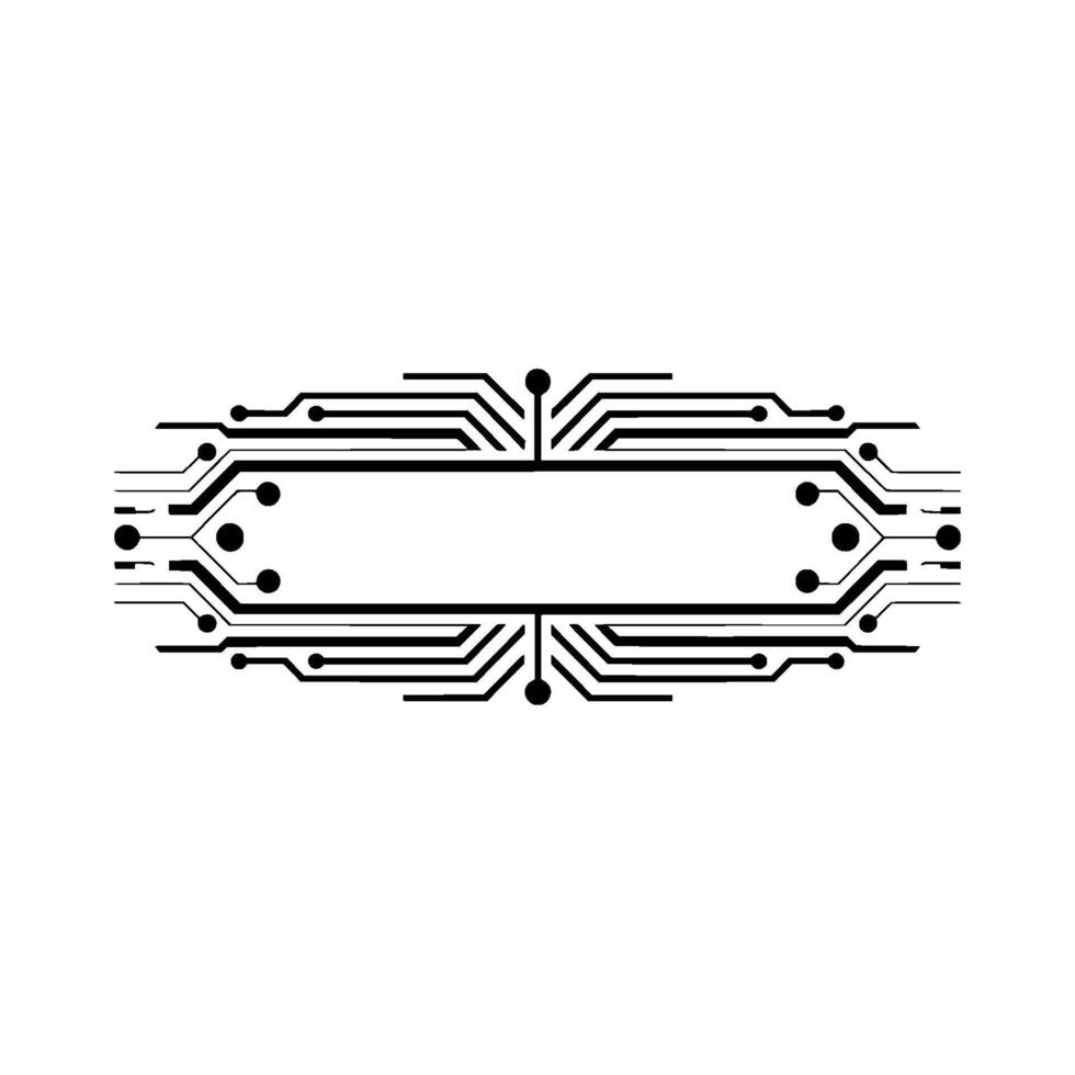 Minimalist Tech Circuit Board on Light Gray Background - Circuit board vector