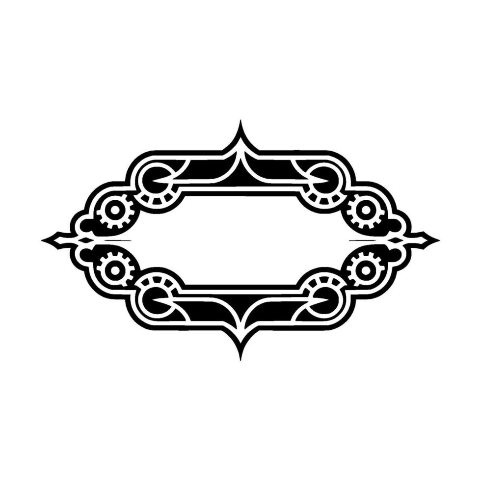 Elegant Black and White Decorative Frame - Ornament vector
