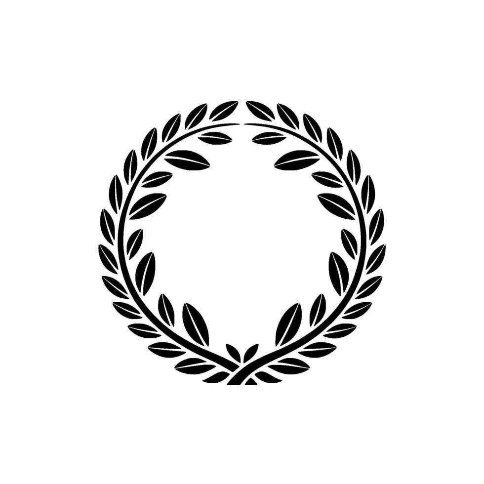 Minimalist Laurel Wreath on Offwhite Background vector