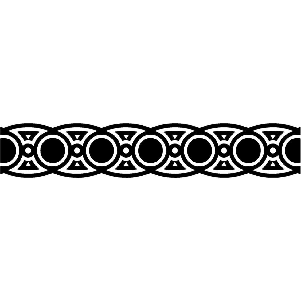Geometric Black Border on White Background, Ornamental vector