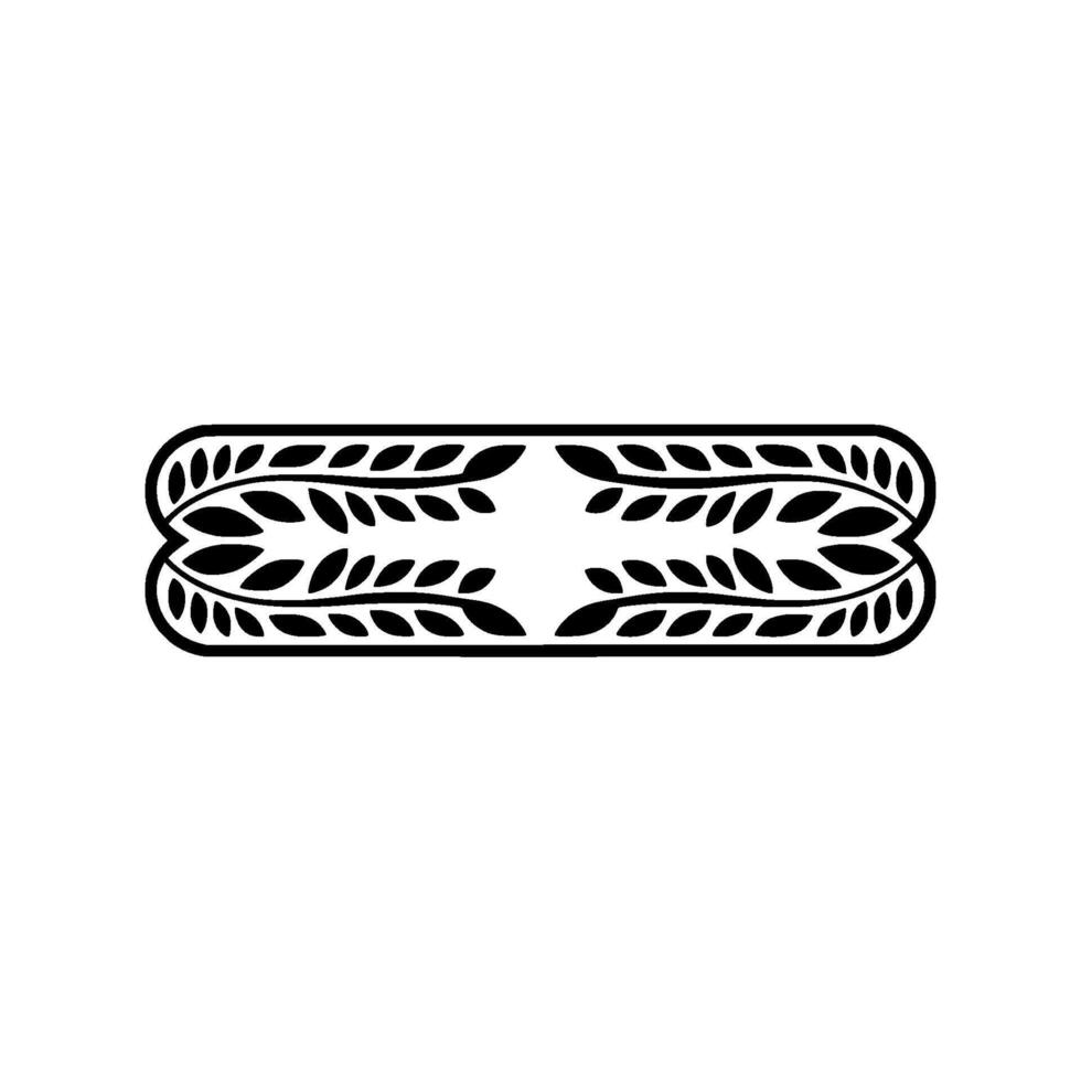 Minimalist Leaf Border Elegant Black on White vector