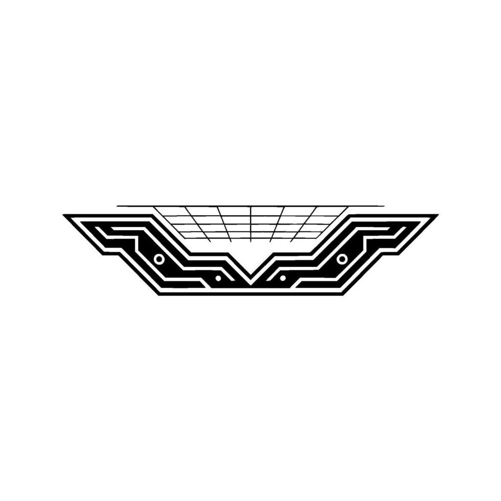 Geometric Tech Element, Abstract Circuit Board Shape vector