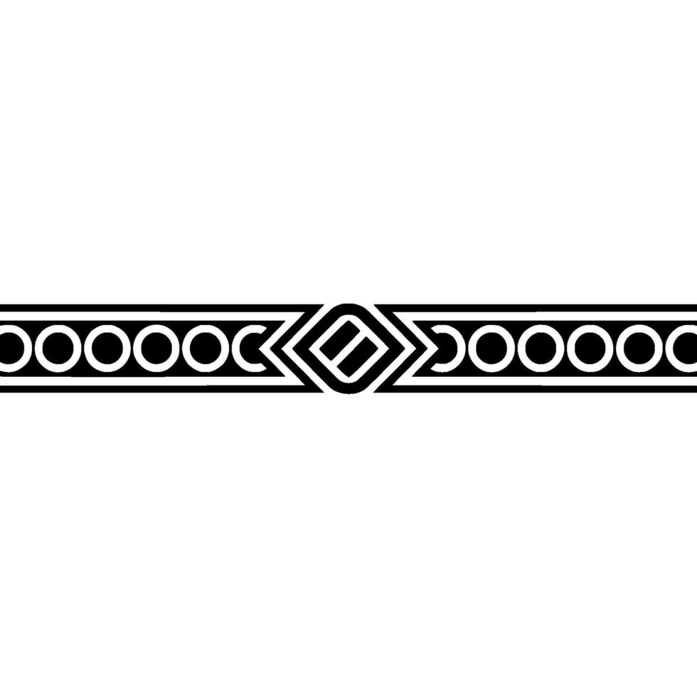 Minimalist Geometric Border in Black and White - Symmetrical vector