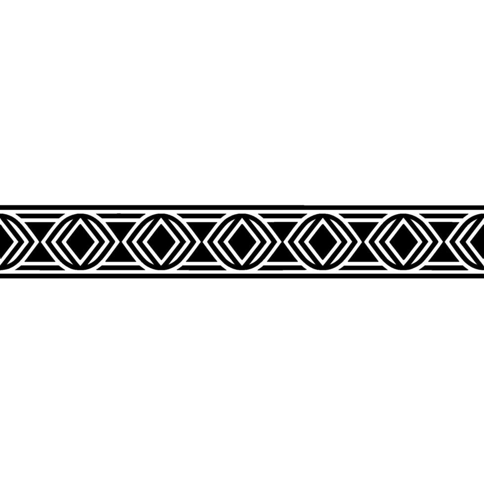 Geometric Border Black and White Diamond Pattern vector