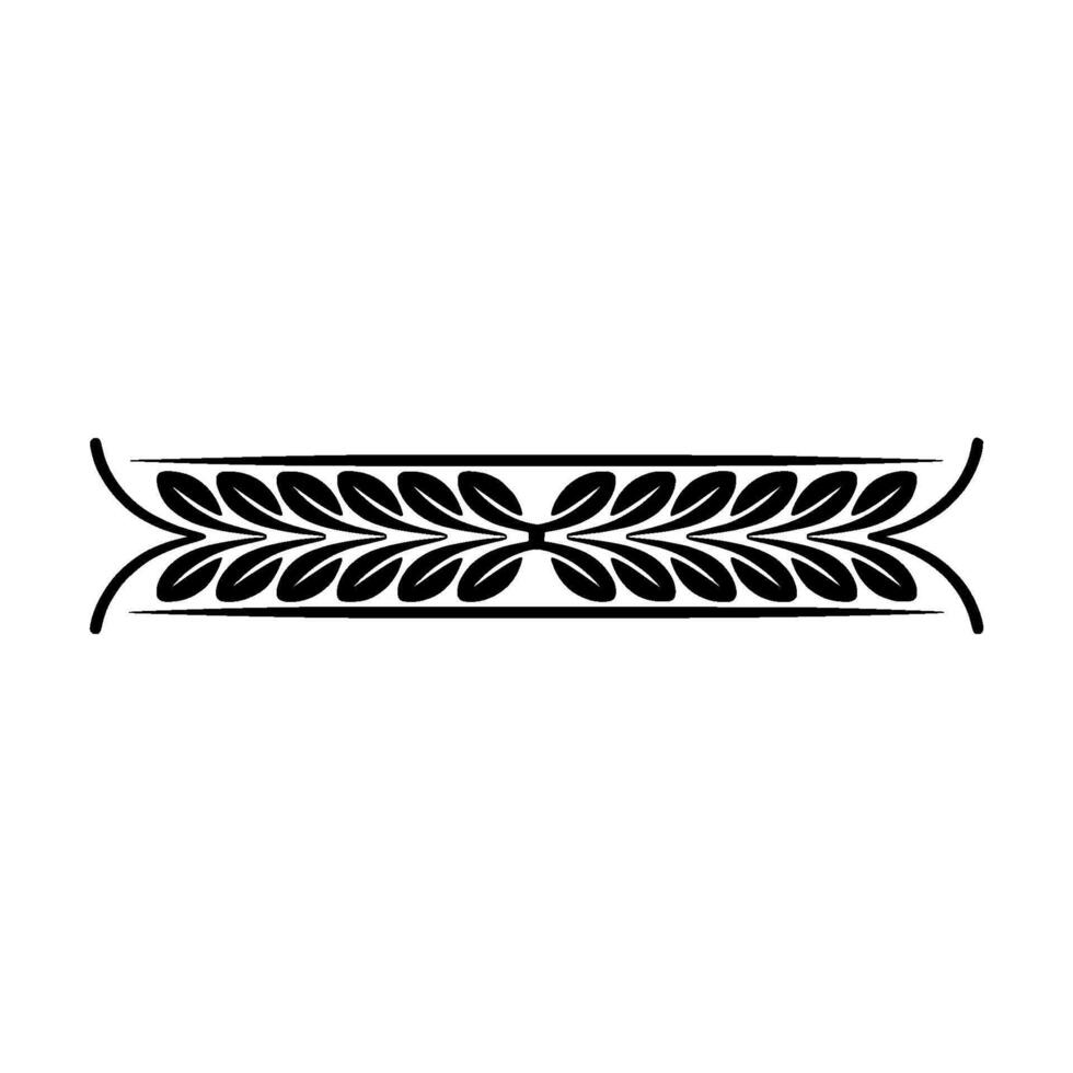 Elegant Black Leaf Border on Gradient Background - Element vector