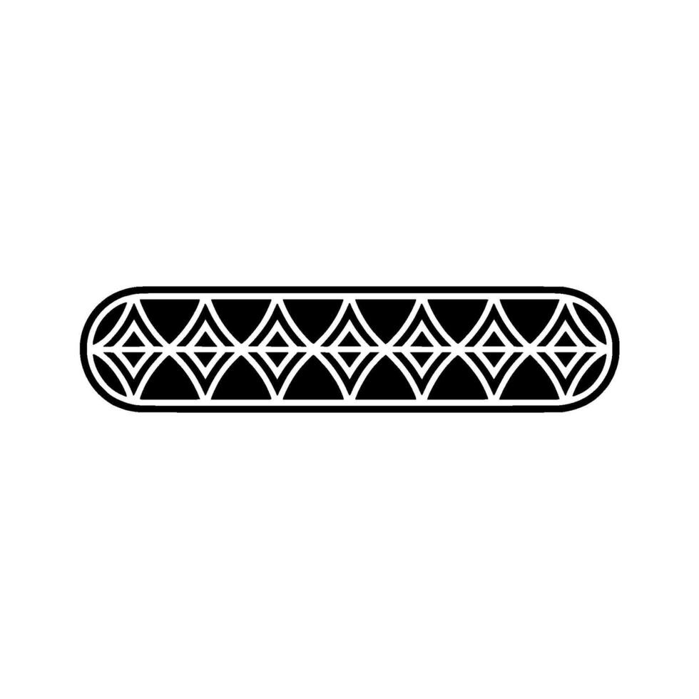 Geometric Black White Decorative Border, Minimalist Style vector
