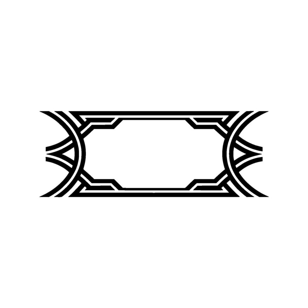Art Deco Frame Elegant Geometric Border on White - Art deco vector