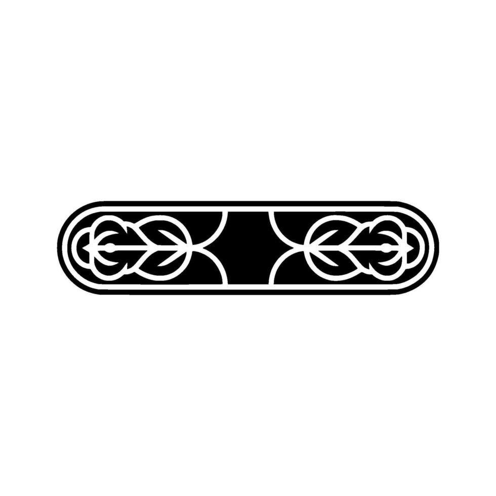 Elegant Black White Decorative Border - Art deco vector