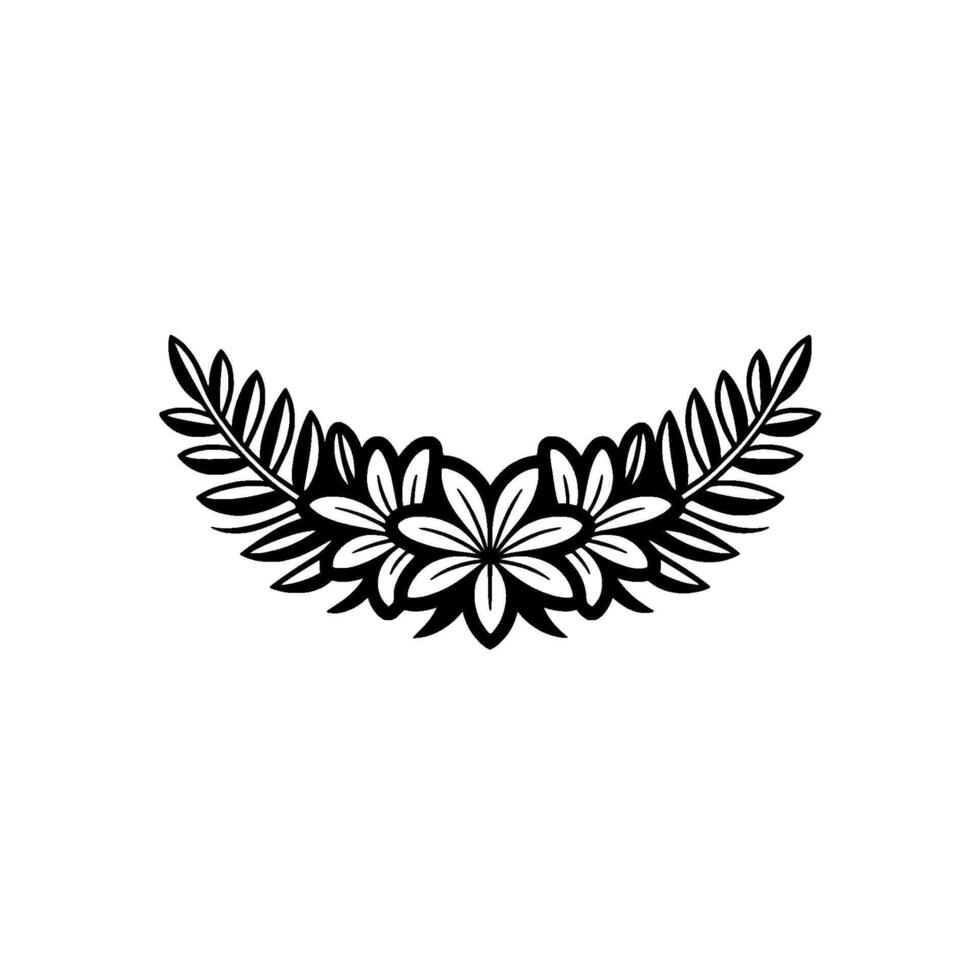 Floral Arch Minimalist Botanical on White vector