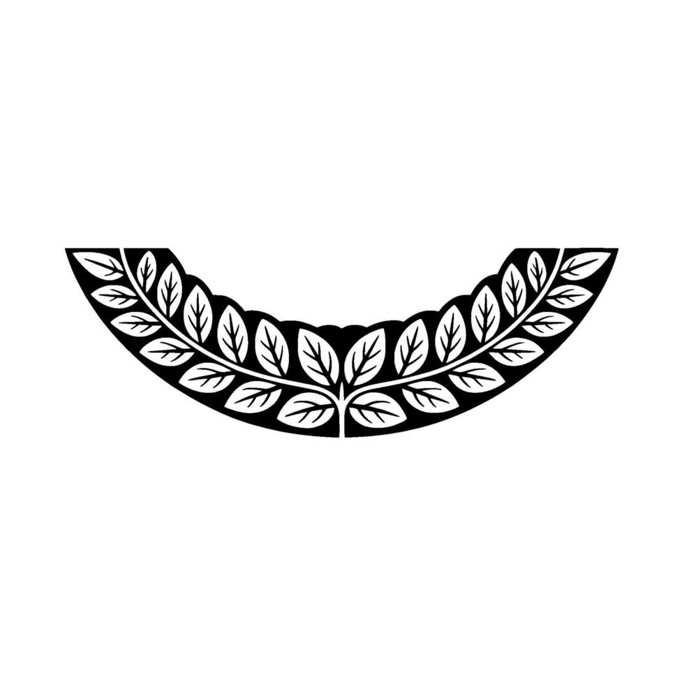Elegant Black and White Leafy Border, Minimalist vector