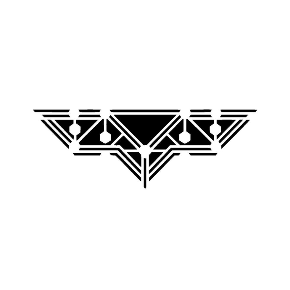 Geometric Art Deco Element on White Background - Pattern vector