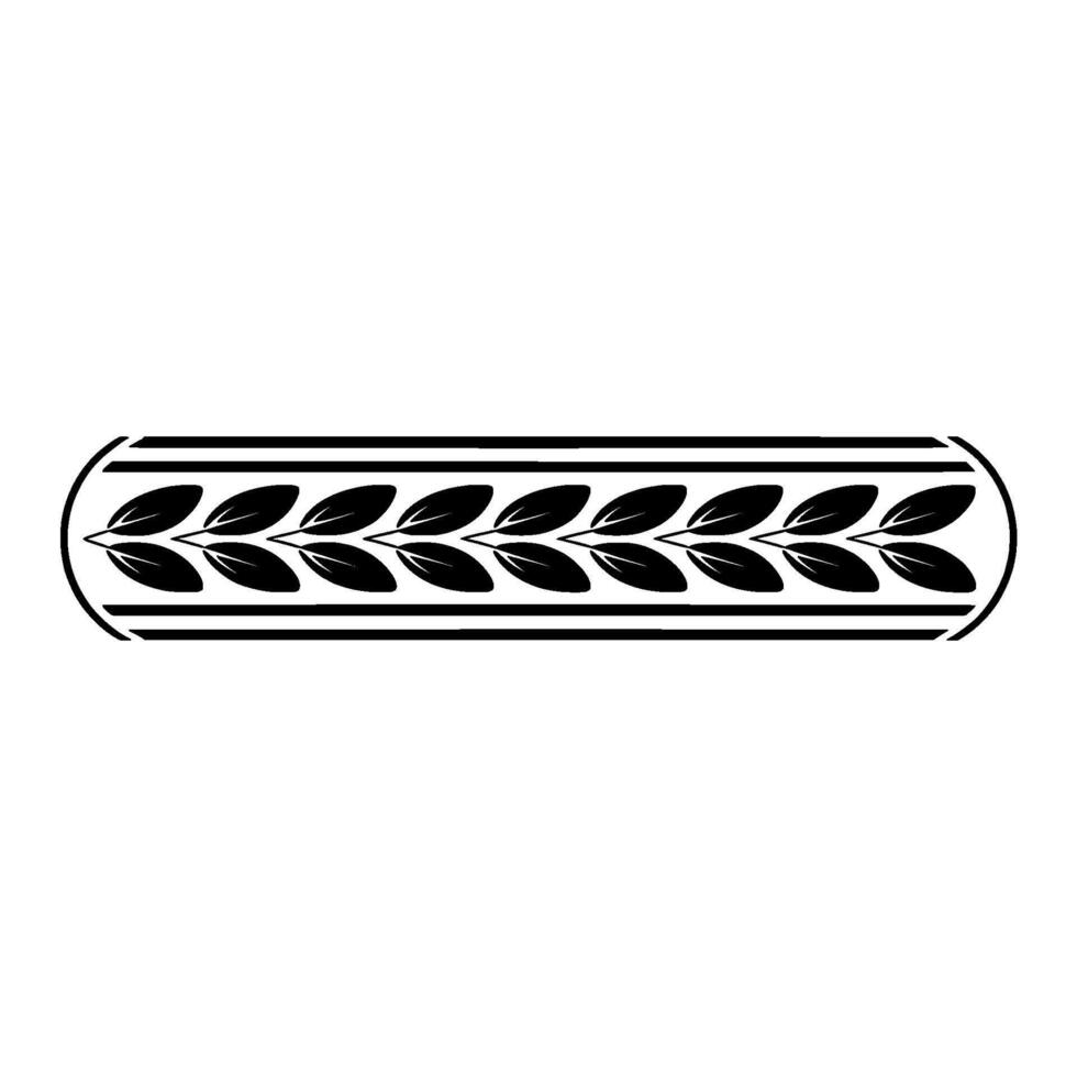 Minimalist Laurel Wreath Border on White Background vector