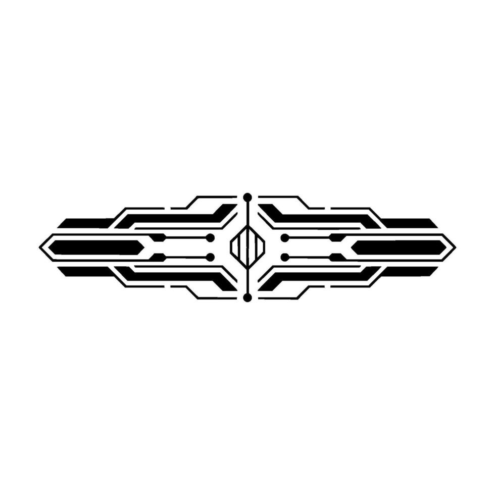 Futuristic Circuit Board Element on White vector