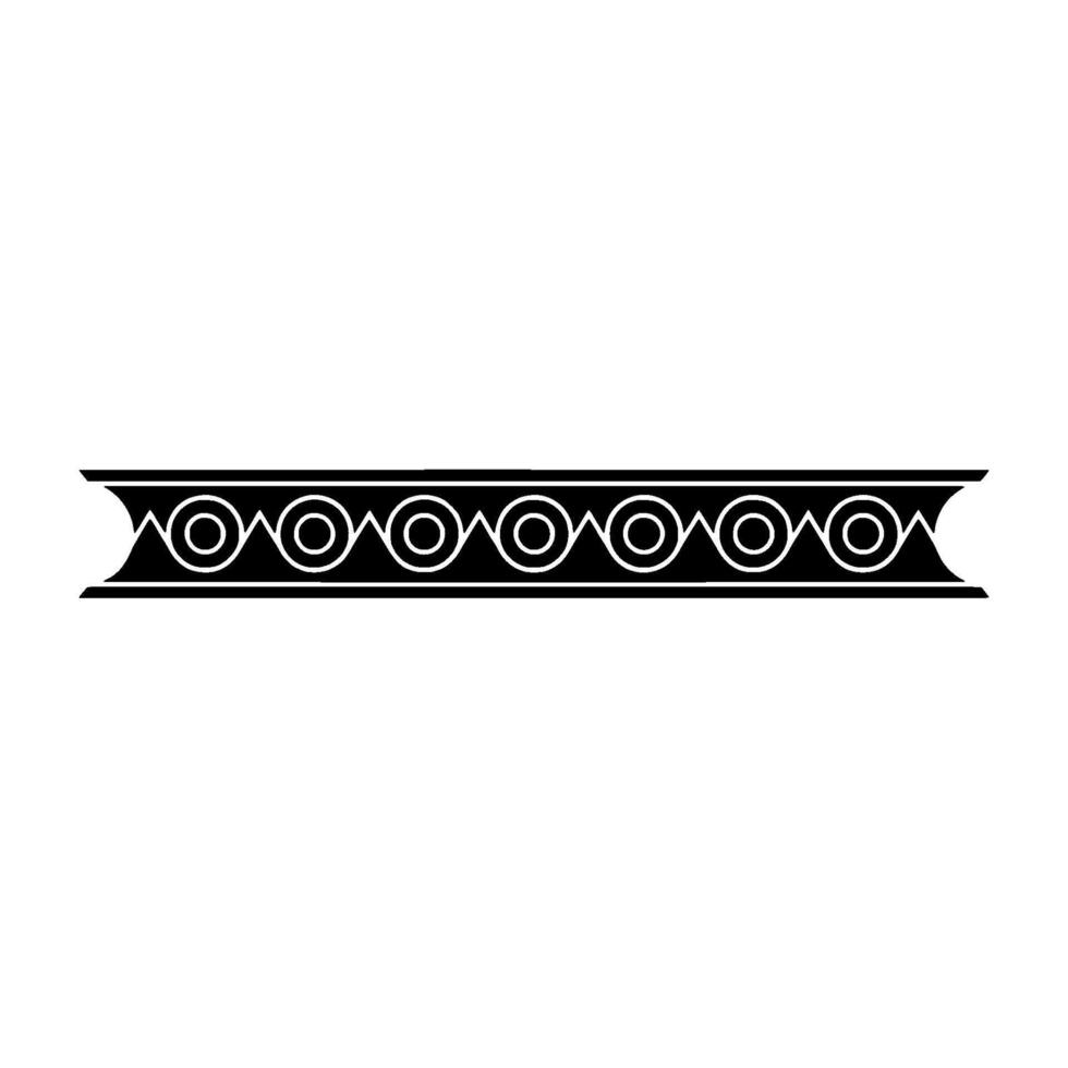 Minimalist Black Ornament on Gray Background vector