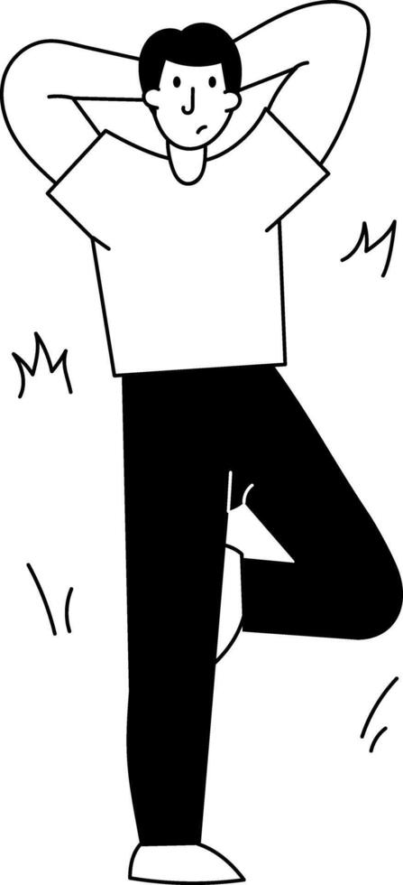 A glyph style illustration showing mental detox vector