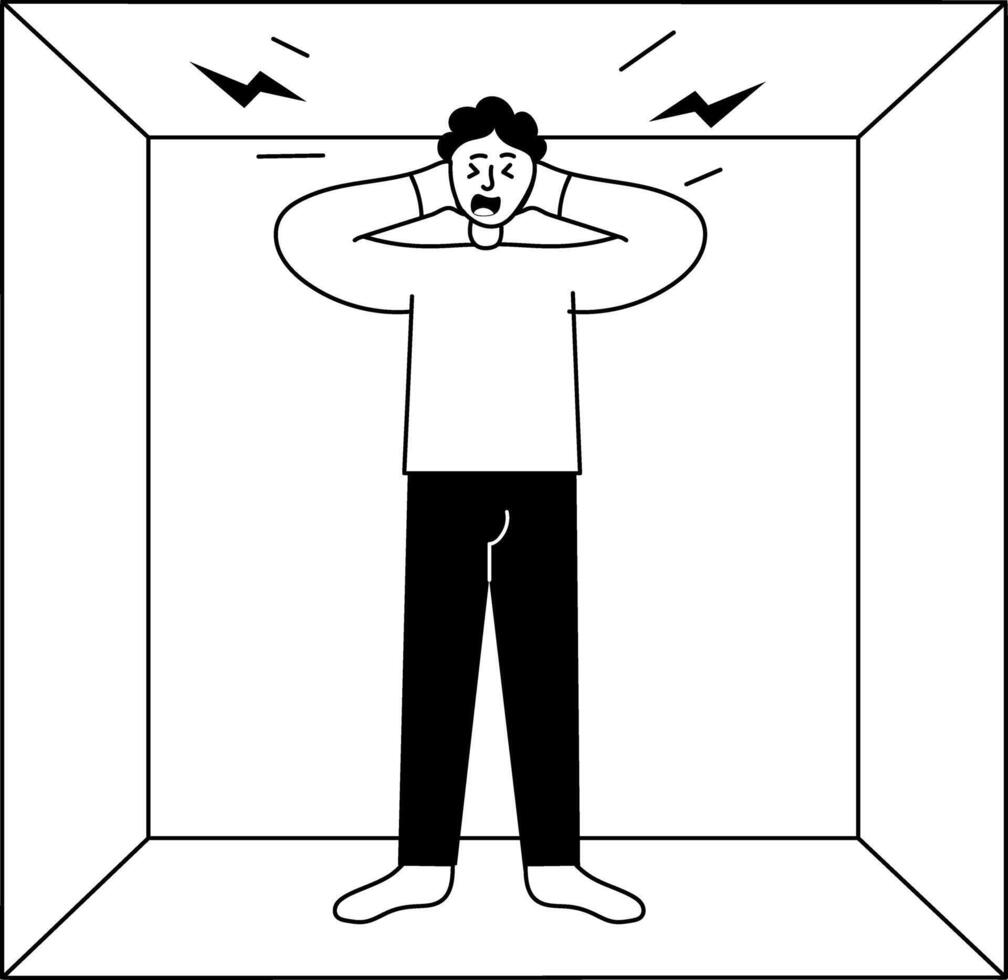 A filled style illustration showing isolation vector