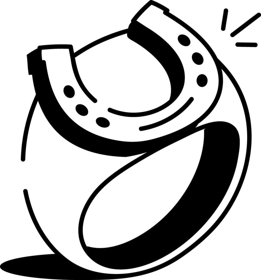 A doodle style icon showing cowboy ring vector