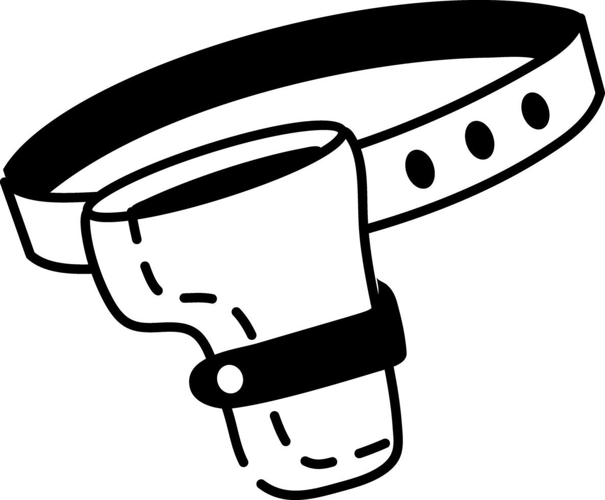 A doodle style icon of classic gun holder vector
