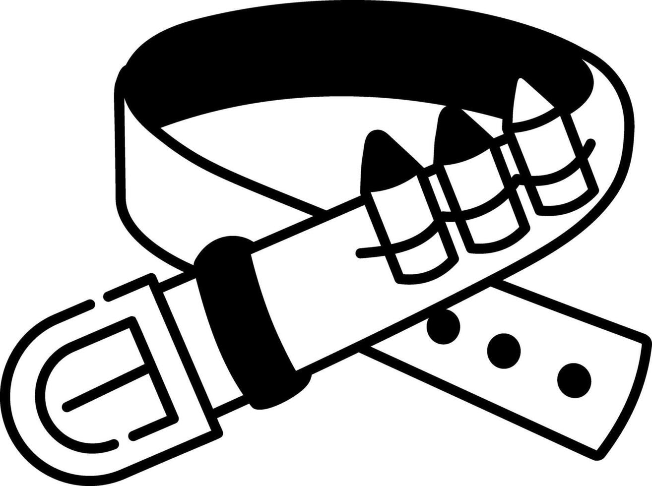 A sketchy style icon representing bullet belt vector