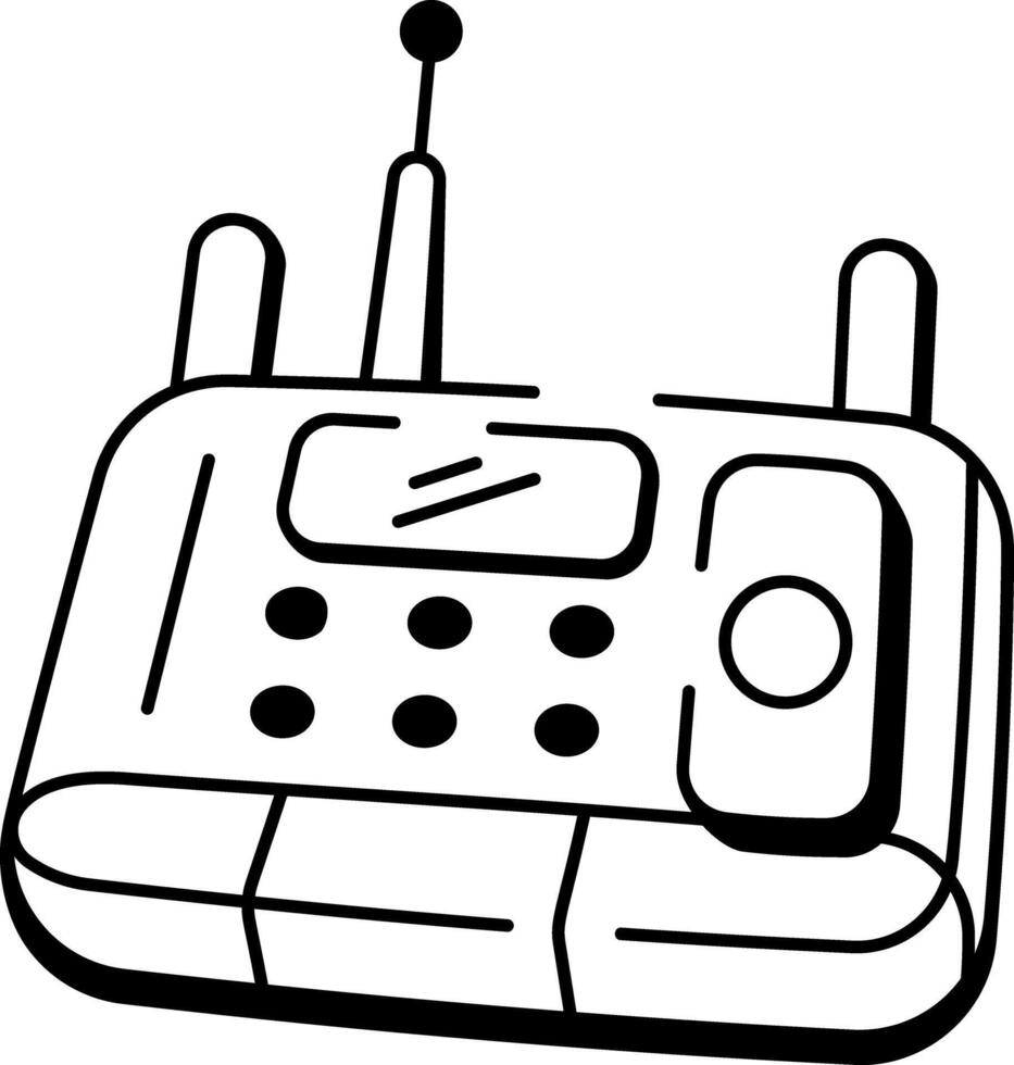A doodle style icon showing iot device vector