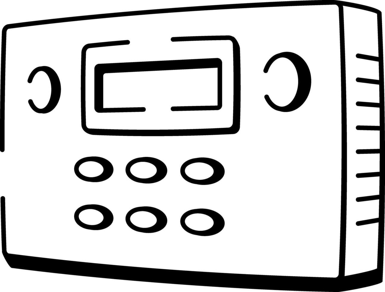 A sketchy style icon showing home alarm vector