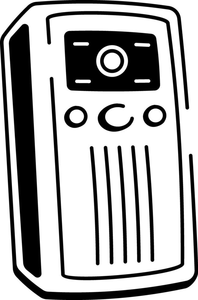 A hand drawn style icon showing air purifier vector