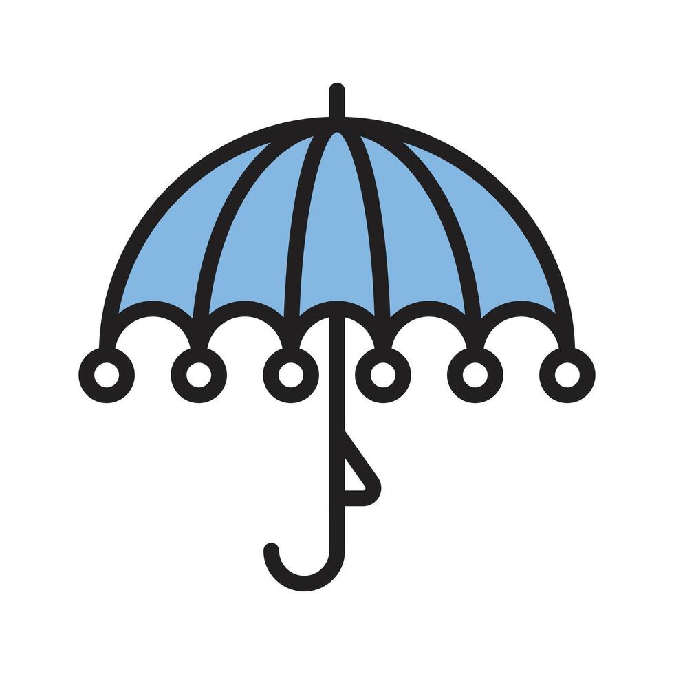 Eye catchy glyph style icon showing fancy umbrella vector