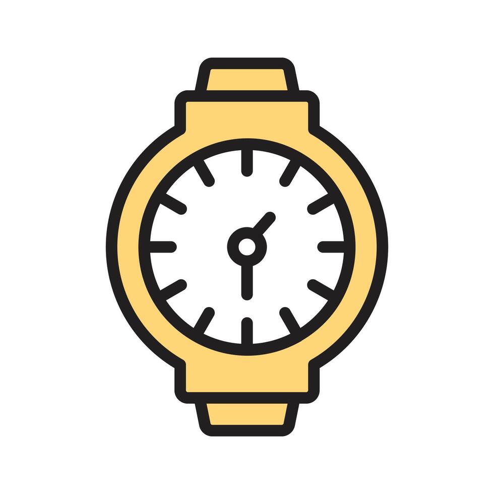 Catch a sight of this modern glyph icon of wristwatch vector