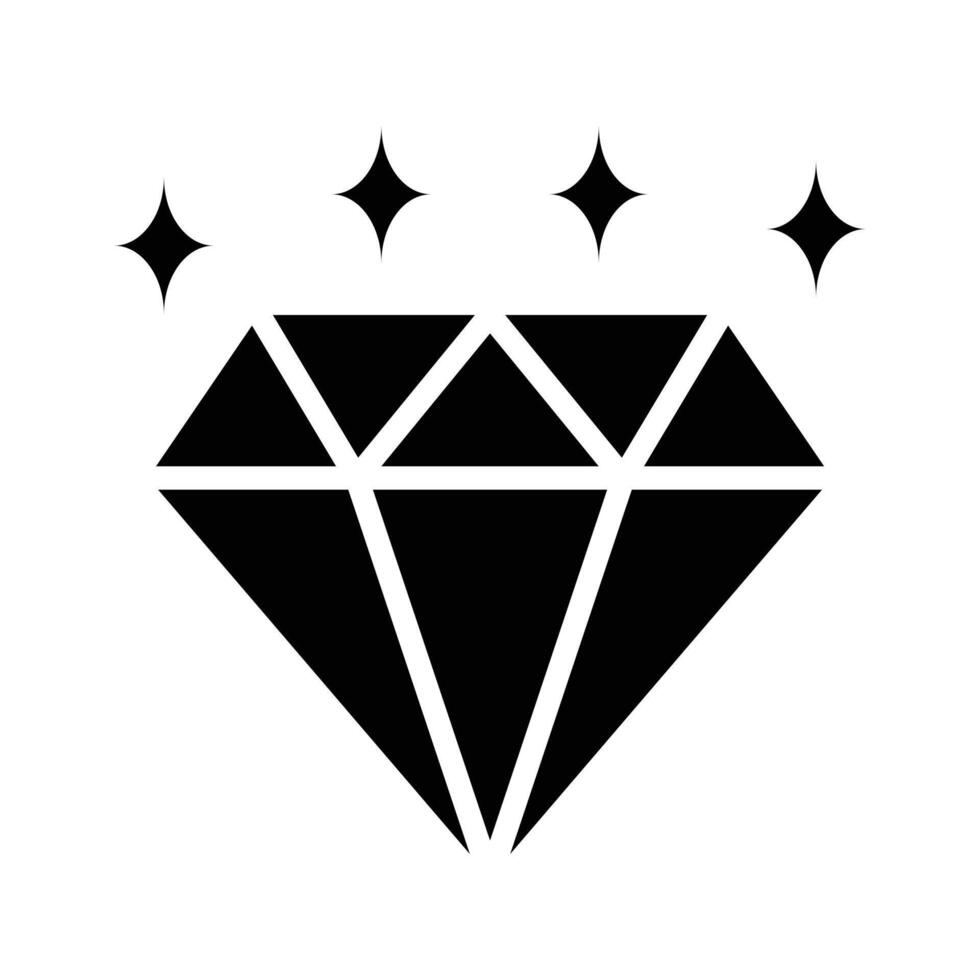 Have a look at this captivating diamond glyph icon, vector