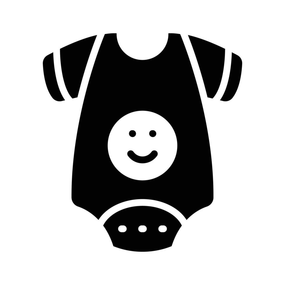 Visually appealing glyph style icon of baby romper, vector