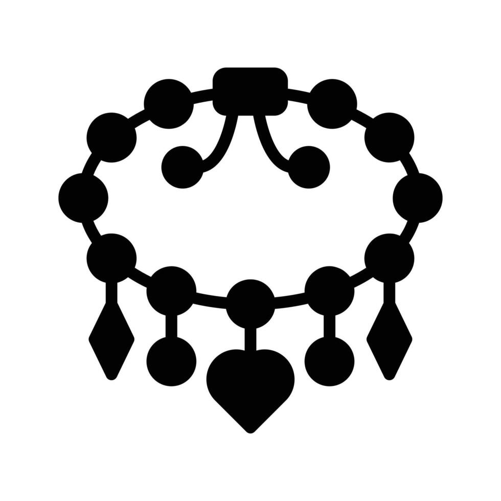 Grab this captivating glyph icon of charm bracelet, vector